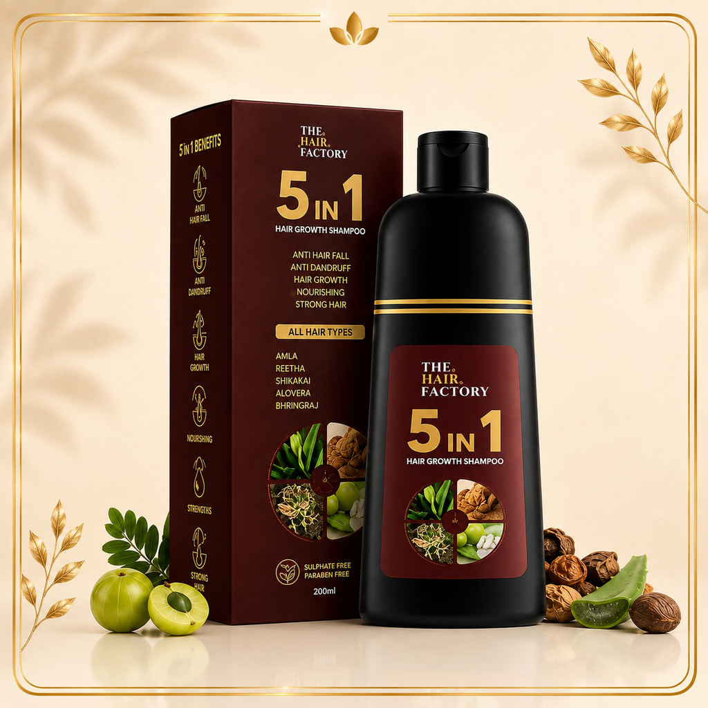 5 IN 1 HAIR COLOR SHAMPOO WITH KERATIN, OLIVE OIL & VITAMIN E