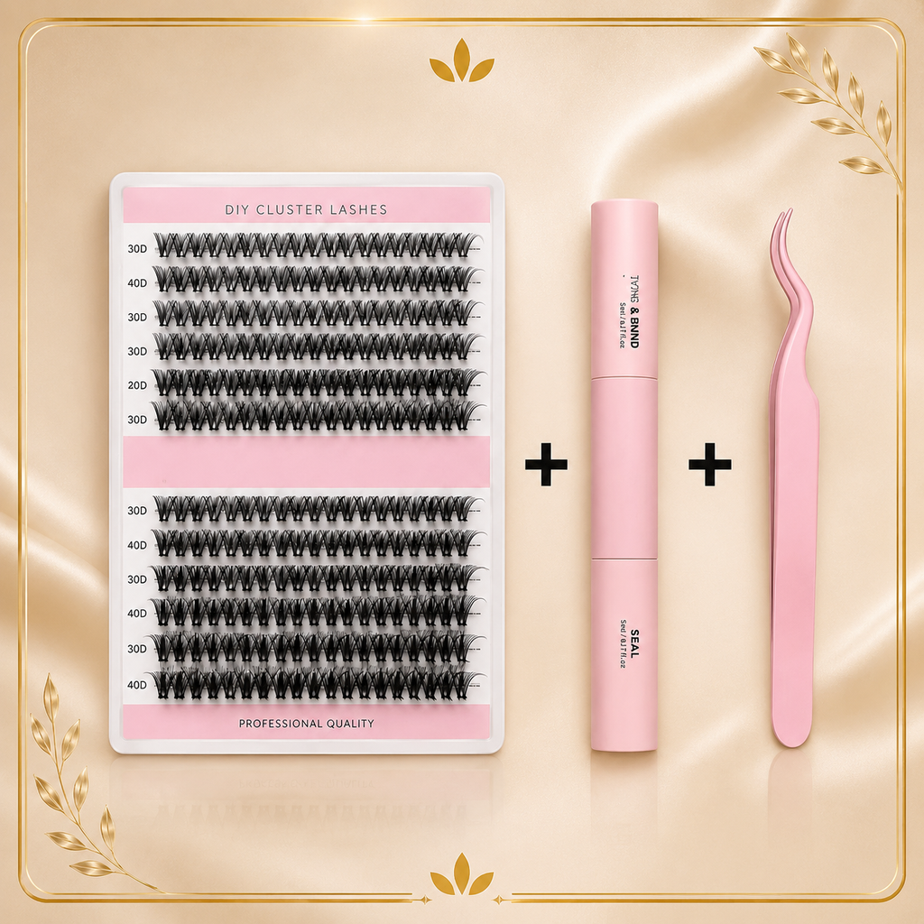 30D Faux Mink Cluster Lash Kit – C Curl (8–12mm)
